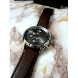 Buy Shop Hugo Boss Grand Prix Grey Dial Brown Leather Strap Watch for Men - 1513476 USA Online