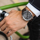 Buy Shop Hugo Boss Grand Prix Grey Dial Brown Leather Strap Watch for Men - 1513476 USA Online