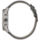 Buy Shop Hugo Boss Grand Prix Silver Dial Grey Leather Strap Watch for Men - 1513603 USA Online