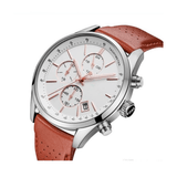 Buy Shop Hugo Boss Grand Prix White Dial Brown Leather Strap Watch for Men - 1513475 USA Online