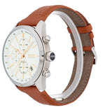 Buy Shop Hugo Boss Grand Prix White Dial Brown Leather Strap Watch for Men - 1513475 USA Online