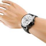 Buy Shop Hugo Boss Grand Prix White Dial Grey Leather Strap Watch for Men - 1513633 USA Online