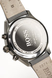 Buy Shop Hugo Boss Grand Prix White Dial Grey Leather Strap Watch for Men - 1513633 USA Online