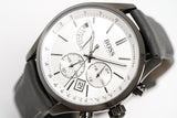 Buy Shop Hugo Boss Grand Prix White Dial Grey Leather Strap Watch for Men - 1513633 USA Online