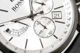 Buy Shop Hugo Boss Grand Prix White Dial Grey Leather Strap Watch for Men - 1513633 USA Online