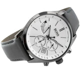 Buy Shop Hugo Boss Grand Prix White Dial Grey Leather Strap Watch for Men - 1513633 USA Online