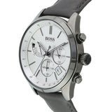 Buy Shop Hugo Boss Grand Prix White Dial Grey Leather Strap Watch for Men - 1513633 USA Online