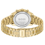 Buy Shop Hugo Boss Grand Tour Chronograph Gold Dial Gold Steel Strap Watch for Women - 1502768 USA Online