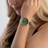 Buy Shop Hugo Boss Grand Tour Chronograph Green Dial Two Tone Steel Strap Watch for Women - 1502766 USA Online