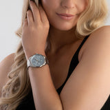 Buy Shop Hugo Boss Grand Tour Chronograph Ice Blue Dial Silver Steel Strap Watch for Women - 1502767 USA Online