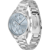Buy Shop Hugo Boss Grand Tour Chronograph Ice Blue Dial Silver Steel Strap Watch for Women - 1502767 USA Online