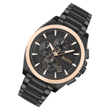 Buy Shop Hugo Boss Grandmaster Black Dial Black Steel Strap Watch for Men - 1513885 USA Online
