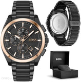 Buy Shop Hugo Boss Grandmaster Black Dial Black Steel Strap Watch for Men - 1513885 USA Online