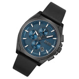 Buy Shop Hugo Boss Grandmaster Blue Dial Black Leather Strap Watch for Men - 1513883 USA Online