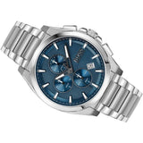 Buy Shop Hugo Boss Grandmaster Blue Dial Silver Steel Strap Watch for Men - 1513884 USA Online
