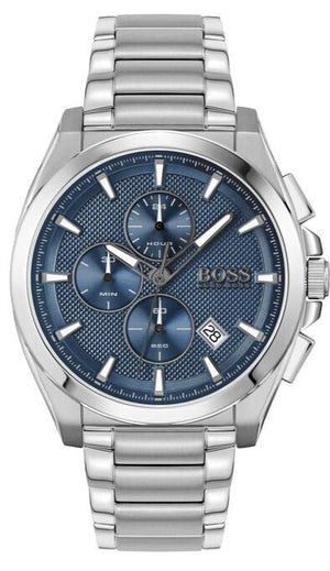 Buy Shop Hugo Boss Grandmaster Blue Dial Silver Steel Strap Watch for Men - 1513884 USA Online