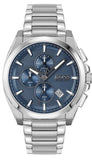 Buy Shop Hugo Boss Grandmaster Blue Dial Silver Steel Strap Watch for Men - 1513884 USA Online