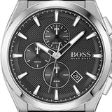 Buy Shop Hugo Boss Grandmaster Chronograph Black Dial Black Leather Strap Watch for Men - 1513881 USA Online
