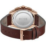 Buy Shop Hugo Boss Grandmaster Grey Dial Brown Leather Strap Watch for Men - 1513882 USA Online