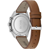 Buy Shop Hugo Boss Grandmaster Grey Dial Brown Leather Strap Watch for Men - 1513882 USA Online