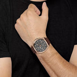Buy Shop Hugo Boss Grandmaster Grey Dial Brown Leather Strap Watch for Men - 1513882 USA Online