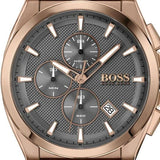Buy Shop Hugo Boss Grandmaster Grey Dial Brown Leather Strap Watch for Men - 1513882 USA Online