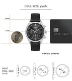 Buy Shop Hugo Boss Gregor Chronograph Black Dial Black Leather Strap Watch for Men - 1514049 USA Online
