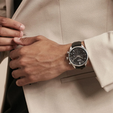 Buy Shop Hugo Boss Gregor Chronograph Black Dial Black Leather Strap Watch for Men - 1514049 USA Online