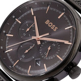 Buy Shop Hugo Boss Gregor Chronograph Black Dial Black Mesh Bracelet Watch For Men - 1514065 USA Online