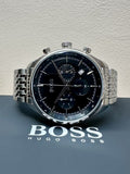 Buy Shop Hugo Boss Gregor Chronograph Black Dial Silver Steel Strap Watch For Men - 1514082 USA Online