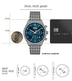 Buy Shop Hugo Boss Gregor Chronograph Blue Dial Grey Steel Strap Watch For Men - 1514083 USA Online