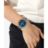 Buy Shop Hugo Boss Gregor Chronograph Blue Dial Grey Steel Strap Watch For Men - 1514083 USA Online