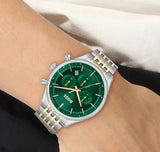 Buy Shop Hugo Boss Gregor Chronograph Green Dial Two Tone Steel Strap Watch For Men - 1514081 USA Online