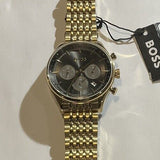 Buy Shop Hugo Boss Gregor Chronograph Grey Dial Gold Steel Strap Watch For Men - 1514051 USA Online