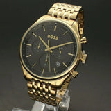 Buy Shop Hugo Boss Gregor Chronograph Grey Dial Gold Steel Strap Watch For Men - 1514051 USA Online