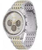 Buy Shop Hugo Boss Gregor Chronograph Silver Dial Two Tone Steel Strap Watch For Men - 1514053 USA Online