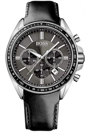 Buy Shop Hugo Boss Contemporary Sport Driver Black Dial Black Leather Strap Watch for Men - 1513085 USA Online