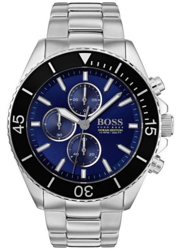 Buy Shop Hugo Boss Ocean Edition Chronograph Blue Dial Silver Steel Strap Watch for Men - 1513704 USA Online