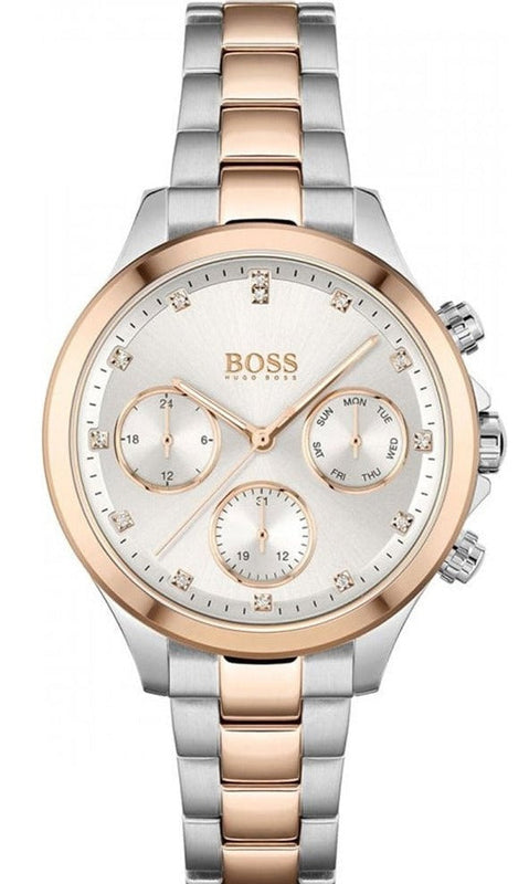 Buy Shop Hugo Boss Hera White Dial Two Tone Steel Strap Watch for Women - 1502564 USA Online