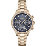 Buy Shop Hugo Boss Hera Blue Dial Gold Steel Strap Watch for Women - 1502566 USA Online