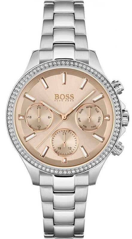 Buy Shop Hugo Boss Hera Rose Pink Dial Silver Steel Strap Watch for Women - 1502565 USA Online