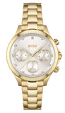 Buy Shop Hugo Boss Hera White Dial Gold Steel Strap Watch for Women - 1502628 USA Online