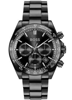 Buy Shop Hugo Boss Hero 2.0 Chronograph Black Dial Black Steel Strap Watch for Men - 1514271 USA Online