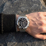Buy Shop Hugo Boss Hero 2.0 Chronograph Black Dial Silver Steel Strap Watch for Men - 1514267 USA Online