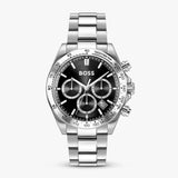 Buy Shop Hugo Boss Hero 2.0 Chronograph Black Dial Silver Steel Strap Watch for Men - 1514267 USA Online