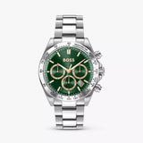 Buy Shop Hugo Boss Hero 2.0 Chronograph Green Dial Silver Steel Strap Watch for Men - 1514268 USA Online