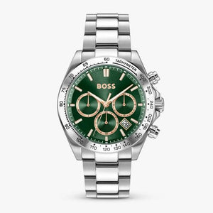 Buy Shop Hugo Boss Hero 2.0 Chronograph Green Dial Silver Steel Strap Watch for Men - 1514268 USA Online