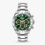 Buy Shop Hugo Boss Hero 2.0 Chronograph Green Dial Silver Steel Strap Watch for Men - 1514268 USA Online