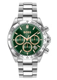 Buy Shop Hugo Boss Hero 2.0 Chronograph Green Dial Silver Steel Strap Watch for Men - 1514268 USA Online