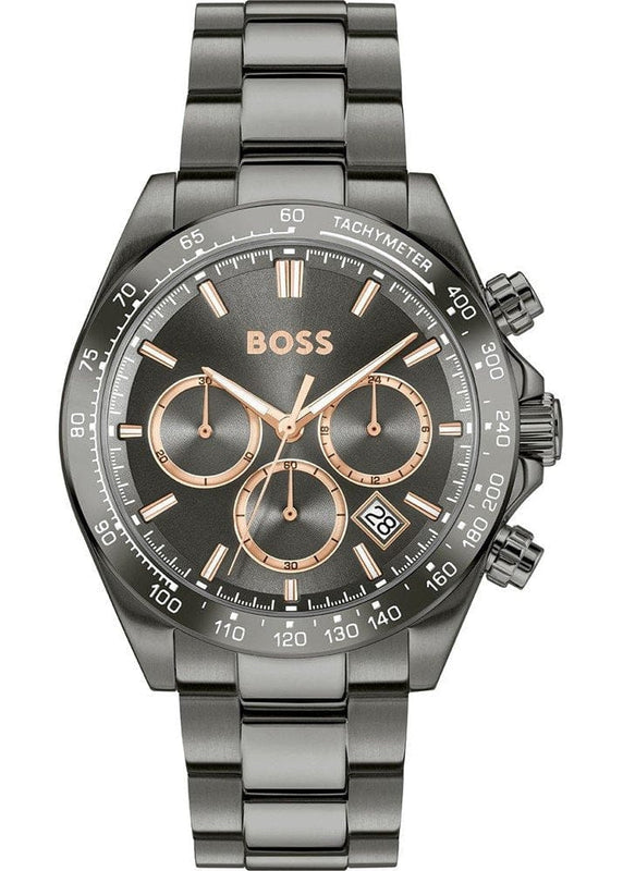Buy Shop Hugo Boss Hero 2.0 Chronograph Grey Dial Grey Steel Strap Watch for Men - 1514299 USA Online